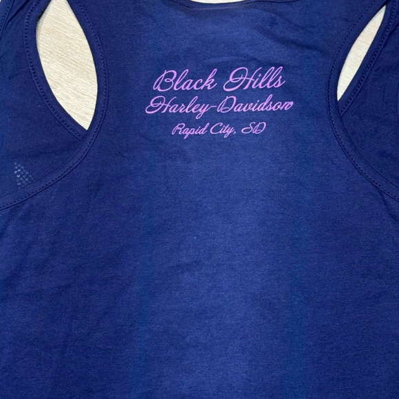 Y2K Biker Babe Harley Davidson Studded Wing Tank Black Hills Size M NWT) - Picture 5 of 11